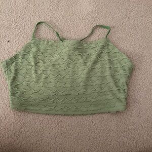 Green Crop Top. Size small.